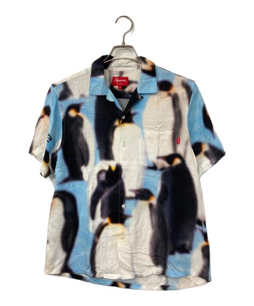 SUPREME（シュプリーム）Supreme (シュプリーム) Penguins Rayon S/S Shirt ブルー サイズ:Sの古着・服飾アイテム