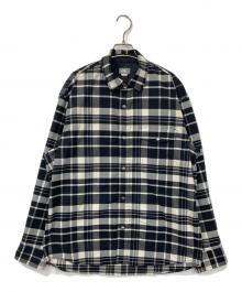 THE NORTH FACE（ザ ノース フェイス）の古着「ロングスリーブストレッチフランネルシャツ」｜グレー