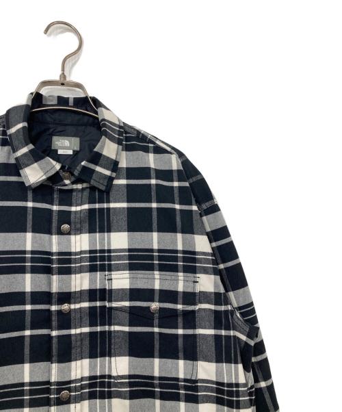 THE NORTH FACE（ザ ノース フェイス）THE NORTH FACE (ザ ノース フェイス) ロングスリーブストレッチフランネルシャツ グレー サイズ:Lの古着・服飾アイテム