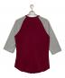 COMME des GARCONS SHIRT (コムデギャルソンシャツ) 七分袖ラグランカットソー グレー×レッド サイズ:X：6000円