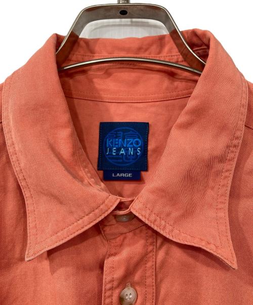 KENZO JEANS（ケンゾージーンズ）KENZO JEANS (ケンゾージーンズ) 半袖シャツ オレンジ サイズ:LARGEの古着・服飾アイテム