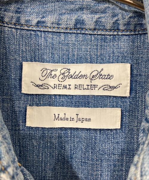 REMI RELIEF（レミレリーフ）REMI RELIEF (レミレリーフ) デニムウエスタンシャツ インディゴ サイズ:Sの古着・服飾アイテム
