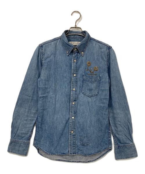 REMI RELIEF（レミレリーフ）REMI RELIEF (レミレリーフ) ビジュー付デニムシャツ インディゴ サイズ:Ｓの古着・服飾アイテム