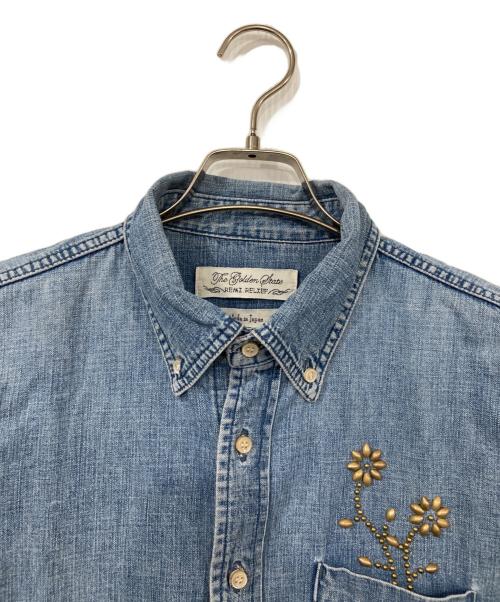 REMI RELIEF（レミレリーフ）REMI RELIEF (レミレリーフ) ビジュー付デニムシャツ インディゴ サイズ:Ｓの古着・服飾アイテム