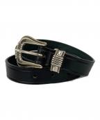 TORY LEATHERトリーレザー）の古着「3-PIECE SILVER BUCKLE BELTS」｜ブラック