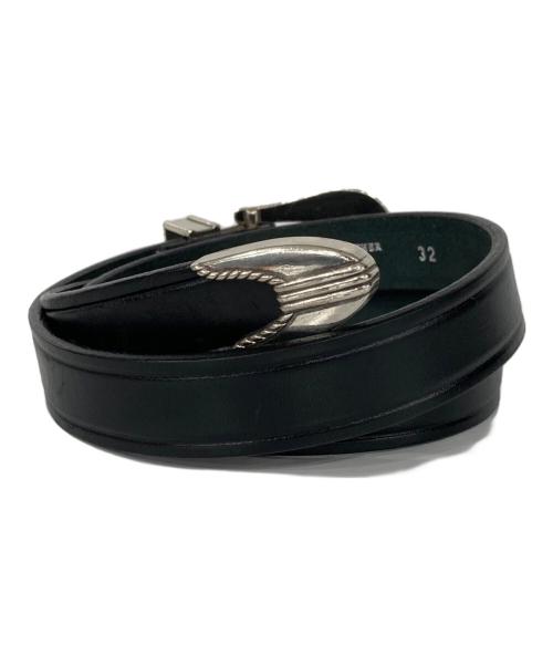 TORY LEATHER（トリーレザー）TORY LEATHER (トリーレザー) 3-PIECE SILVER BUCKLE BELTS ブラック サイズ:32の古着・服飾アイテム