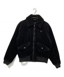 FRED PERRY（フレッドペリー）の古着「襟ボア コーデュロイ ボンバージャケット」｜ブラック