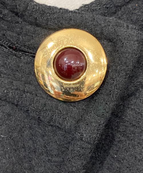 Christian Dior（クリスチャン ディオール）Christian Dior (クリスチャン ディオール) アンゴラ混スタンドカラーコート ブラック サイズ:Sの古着・服飾アイテム