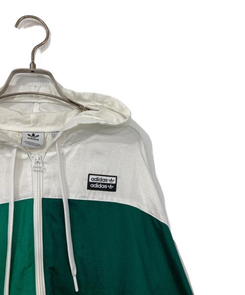 adidas（アディダス）adidas (アディダス) ウインドブレーカー ホワイト×グリーン サイズ:OTの古着・服飾アイテム