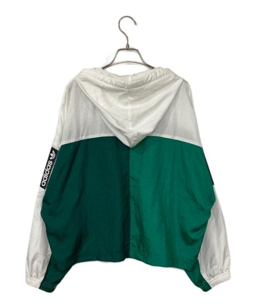 adidas（アディダス）adidas (アディダス) ウインドブレーカー ホワイト×グリーン サイズ:OTの古着・服飾アイテム