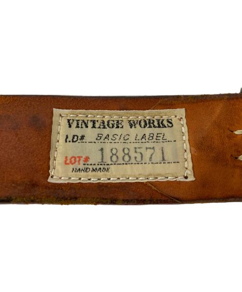AVIREX（アヴィレックス）AVIREX (アヴィレックス) VINTAGE WORKS (ヴィンテージワークス) Wネーム Cバックルレザーベルト ブラウン サイズ:35/89の古着・服飾アイテム