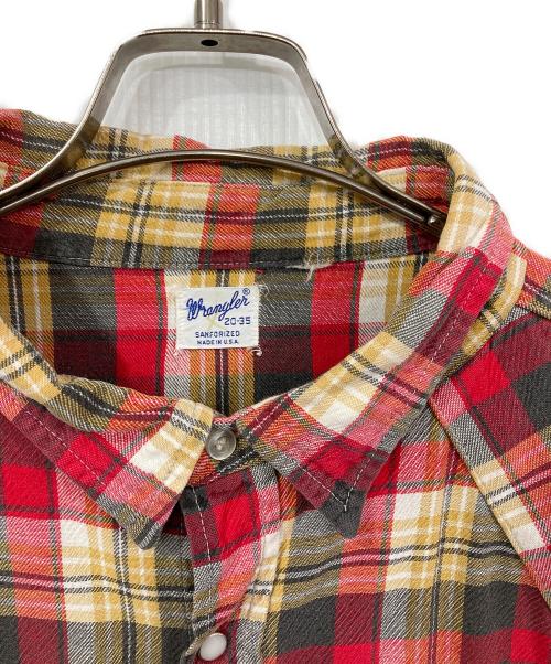 Wrangler（ラングラー）Wrangler (ラングラー) チェックシャツ レッド サイズ:20ー35の古着・服飾アイテム