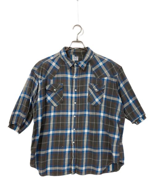 Wrangler（ラングラー）Wrangler (ラングラー) チェックシャツ ブルー サイズ:19-35の古着・服飾アイテム
