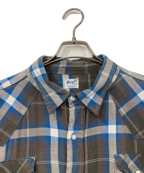 Wrangler（ラングラー）Wrangler (ラングラー) チェックシャツ ブルー サイズ:19-35の古着・服飾アイテム