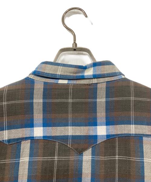 Wrangler（ラングラー）Wrangler (ラングラー) チェックシャツ ブルー サイズ:19-35の古着・服飾アイテム