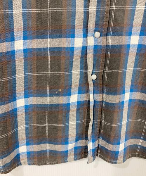 Wrangler（ラングラー）Wrangler (ラングラー) チェックシャツ ブルー サイズ:19-35の古着・服飾アイテム