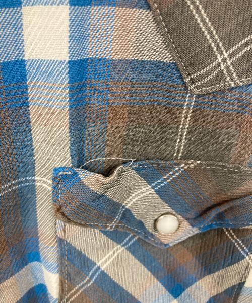Wrangler（ラングラー）Wrangler (ラングラー) チェックシャツ ブルー サイズ:19-35の古着・服飾アイテム