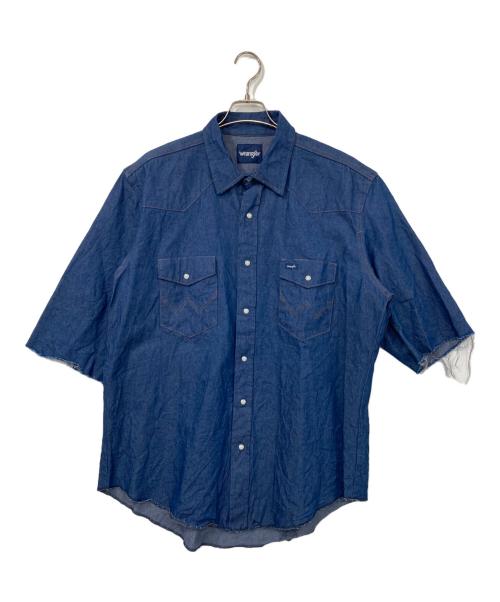 Wrangler（ラングラー）Wrangler (ラングラー) 襟芯ウエスタンシャツ インディゴ サイズ:XLの古着・服飾アイテム