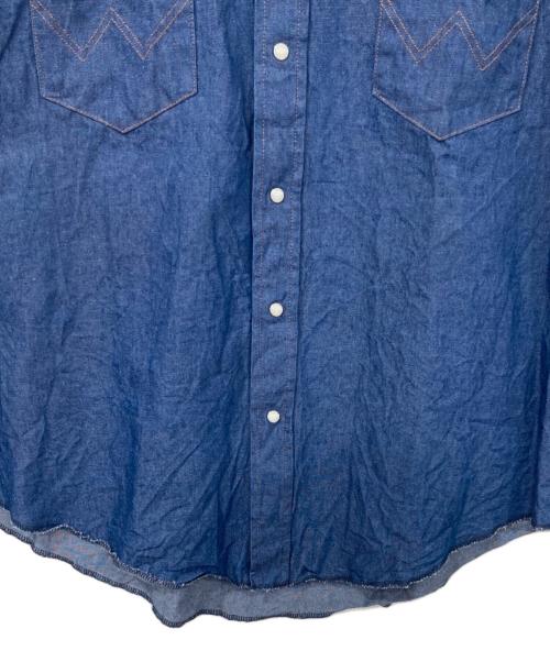 Wrangler（ラングラー）Wrangler (ラングラー) 襟芯ウエスタンシャツ インディゴ サイズ:XLの古着・服飾アイテム