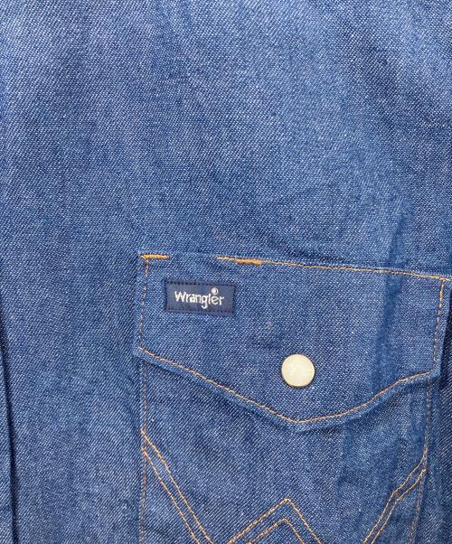 Wrangler（ラングラー）Wrangler (ラングラー) 襟芯ウエスタンシャツ インディゴ サイズ:XLの古着・服飾アイテム