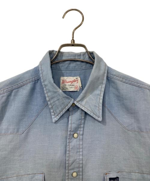 Wrangler（ラングラー）Wrangler (ラングラー) シャンブレーシャツ インディゴ サイズ:18の古着・服飾アイテム