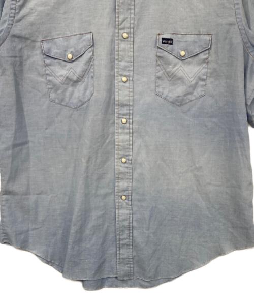 Wrangler（ラングラー）Wrangler (ラングラー) シャンブレーシャツ インディゴ サイズ:18の古着・服飾アイテム