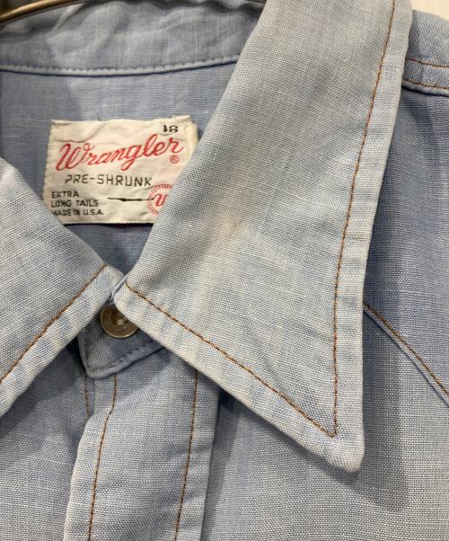 Wrangler（ラングラー）Wrangler (ラングラー) シャンブレーシャツ インディゴ サイズ:18の古着・服飾アイテム