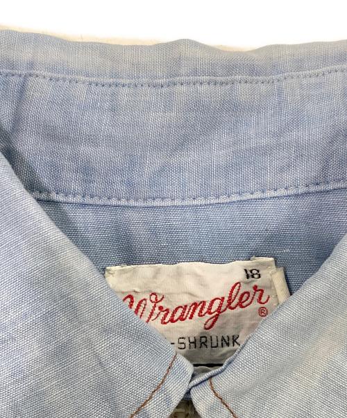 Wrangler（ラングラー）Wrangler (ラングラー) シャンブレーシャツ インディゴ サイズ:18の古着・服飾アイテム