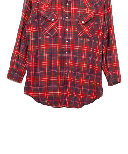 Wrangler（ラングラー）Wrangler (ラングラー) チェックシャツ レッド サイズ:表記無しの古着・服飾アイテム