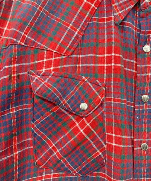 Wrangler（ラングラー）Wrangler (ラングラー) チェックシャツ レッド サイズ:表記無しの古着・服飾アイテム