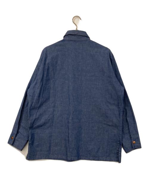 Wrangler（ラングラー）Wrangler (ラングラー) 襟芯デニムシャツ インディゴ サイズ:印字消えのため不明の古着・服飾アイテム