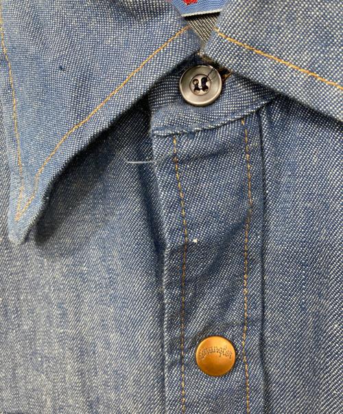 Wrangler（ラングラー）Wrangler (ラングラー) 襟芯デニムシャツ インディゴ サイズ:印字消えのため不明の古着・服飾アイテム