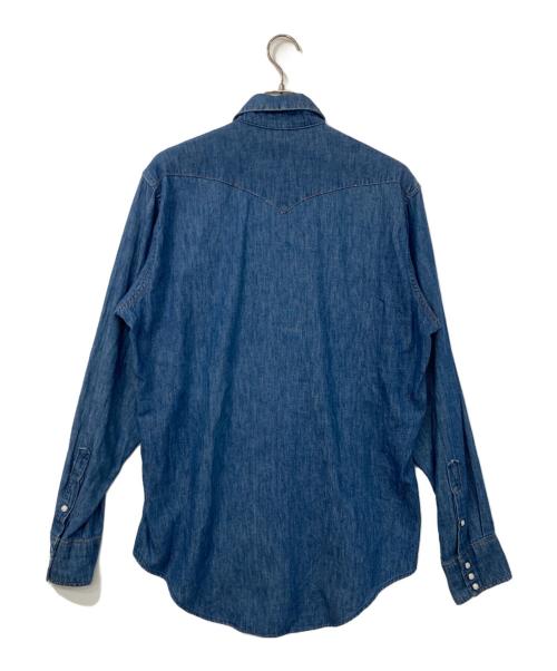 Wrangler（ラングラー）Wrangler (ラングラー) 襟芯ウエスタンデニムシャツ インディゴ サイズ:17×36の古着・服飾アイテム
