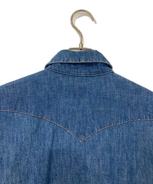 Wrangler（ラングラー）Wrangler (ラングラー) 襟芯ウエスタンデニムシャツ インディゴ サイズ:17×36の古着・服飾アイテム