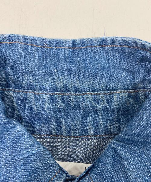 Wrangler（ラングラー）Wrangler (ラングラー) 襟芯ウエスタンデニムシャツ インディゴ サイズ:17×36の古着・服飾アイテム