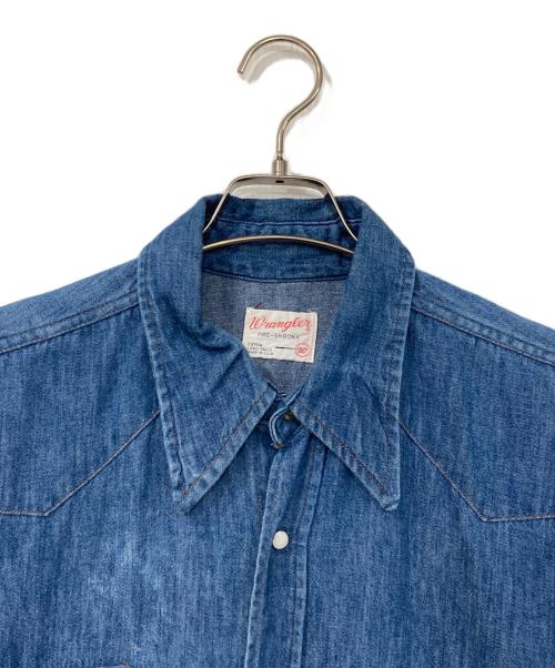 Wrangler（ラングラー）Wrangler (ラングラー) 襟芯ウエスタンデニムシャツ インディゴ サイズ:印字消えのため不明の古着・服飾アイテム