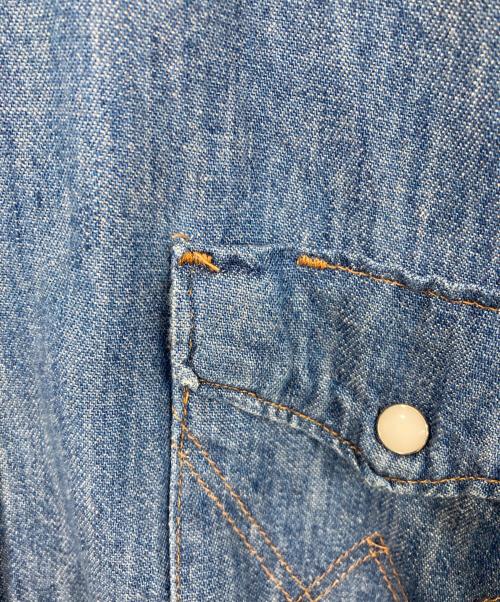 Wrangler（ラングラー）Wrangler (ラングラー) 襟芯ウエスタンデニムシャツ インディゴ サイズ:印字消えのため不明の古着・服飾アイテム