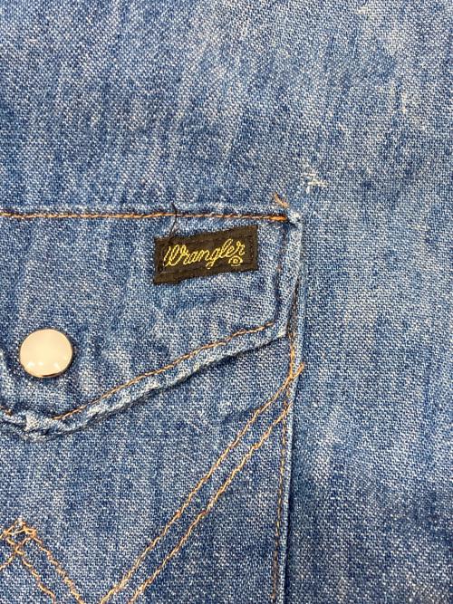 Wrangler（ラングラー）Wrangler (ラングラー) 襟芯ウエスタンデニムシャツ インディゴ サイズ:印字消えのため不明の古着・服飾アイテム