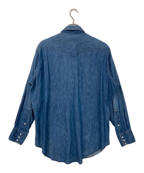 Wrangler（ラングラー）Wrangler (ラングラー) 襟芯ウエスタンデニムシャツ インディゴ サイズ:17 1/2×34の古着・服飾アイテム