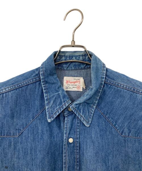 Wrangler（ラングラー）Wrangler (ラングラー) 襟芯ウエスタンデニムシャツ インディゴ サイズ:17 1/2×34の古着・服飾アイテム
