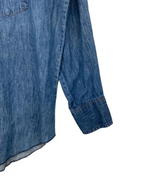 Wrangler（ラングラー）Wrangler (ラングラー) 襟芯ウエスタンデニムシャツ インディゴ サイズ:17 1/2×34の古着・服飾アイテム