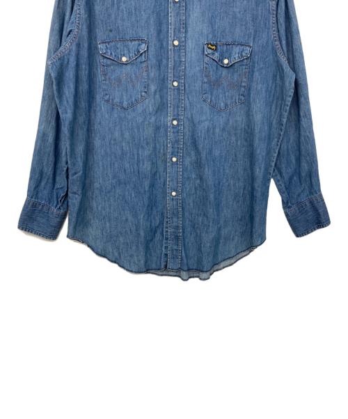 Wrangler（ラングラー）Wrangler (ラングラー) 襟芯ウエスタンデニムシャツ インディゴ サイズ:17 1/2×34の古着・服飾アイテム
