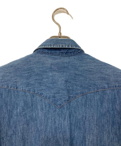 Wrangler（ラングラー）Wrangler (ラングラー) 襟芯ウエスタンデニムシャツ インディゴ サイズ:17 1/2×34の古着・服飾アイテム
