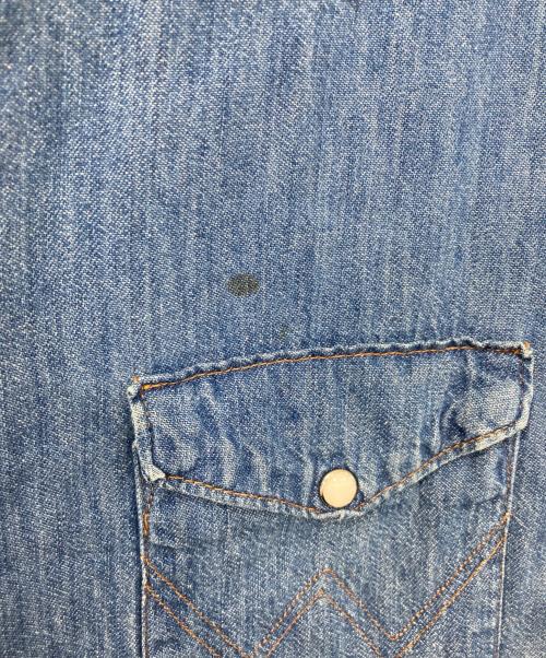 Wrangler（ラングラー）Wrangler (ラングラー) 襟芯ウエスタンデニムシャツ インディゴ サイズ:17 1/2×34の古着・服飾アイテム