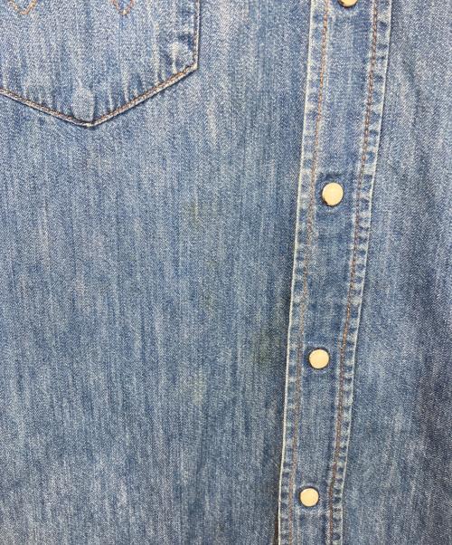 Wrangler（ラングラー）Wrangler (ラングラー) 襟芯ウエスタンデニムシャツ インディゴ サイズ:17 1/2×34の古着・服飾アイテム