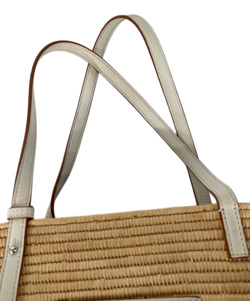 LOEWE（ロエベ）LOEWE (ロエベ) スモールスクエアバスケットバッグ ベージュ×ホワイトの古着・服飾アイテム