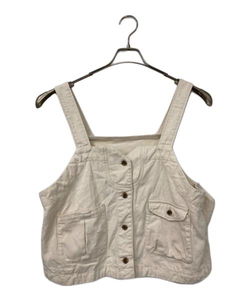 tumugu（ツムグ）tumugu (ツムグ) 9ozデニム2wayベスト アイボリー/キナリ サイズ:Fの古着・服飾アイテム