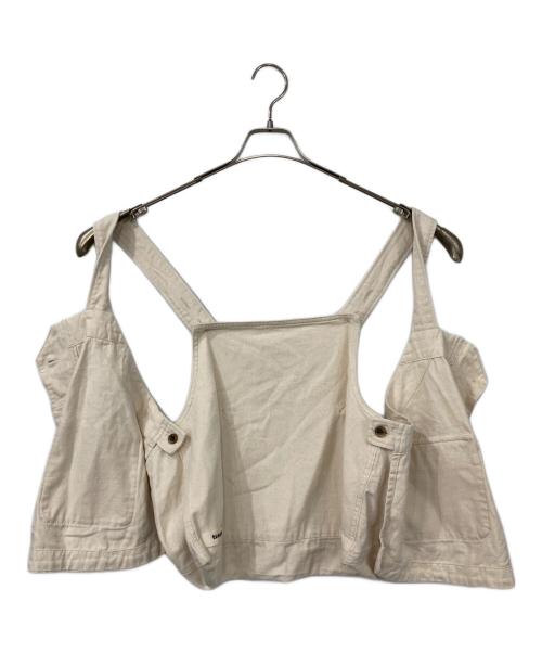 tumugu（ツムグ）tumugu (ツムグ) 9ozデニム2wayベスト アイボリー/キナリ サイズ:Fの古着・服飾アイテム