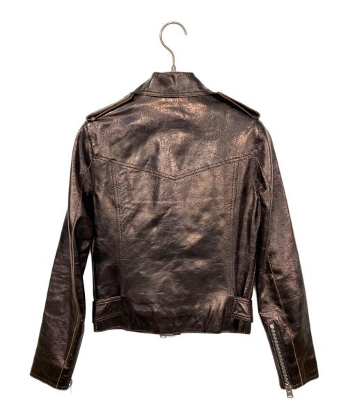 ALL SAINTS（オールセインツ）ALL SAINTS (オールセインツ) ブロンズライダースジャケット ブラウン サイズ:36の古着・服飾アイテム
