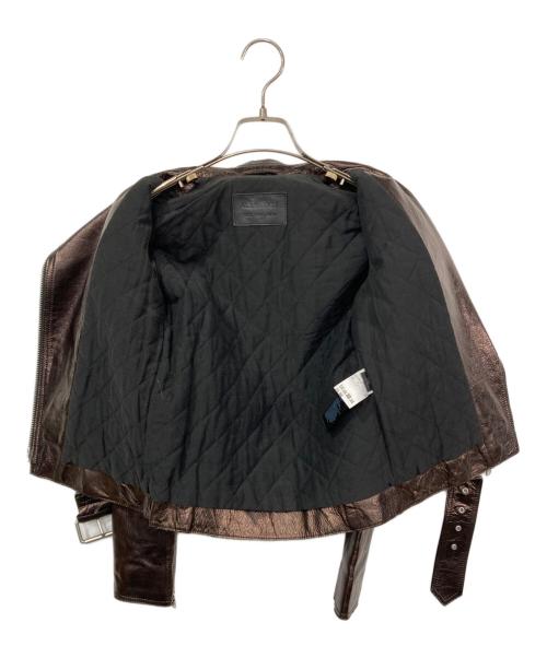 ALL SAINTS（オールセインツ）ALL SAINTS (オールセインツ) ブロンズライダースジャケット ブラウン サイズ:36の古着・服飾アイテム